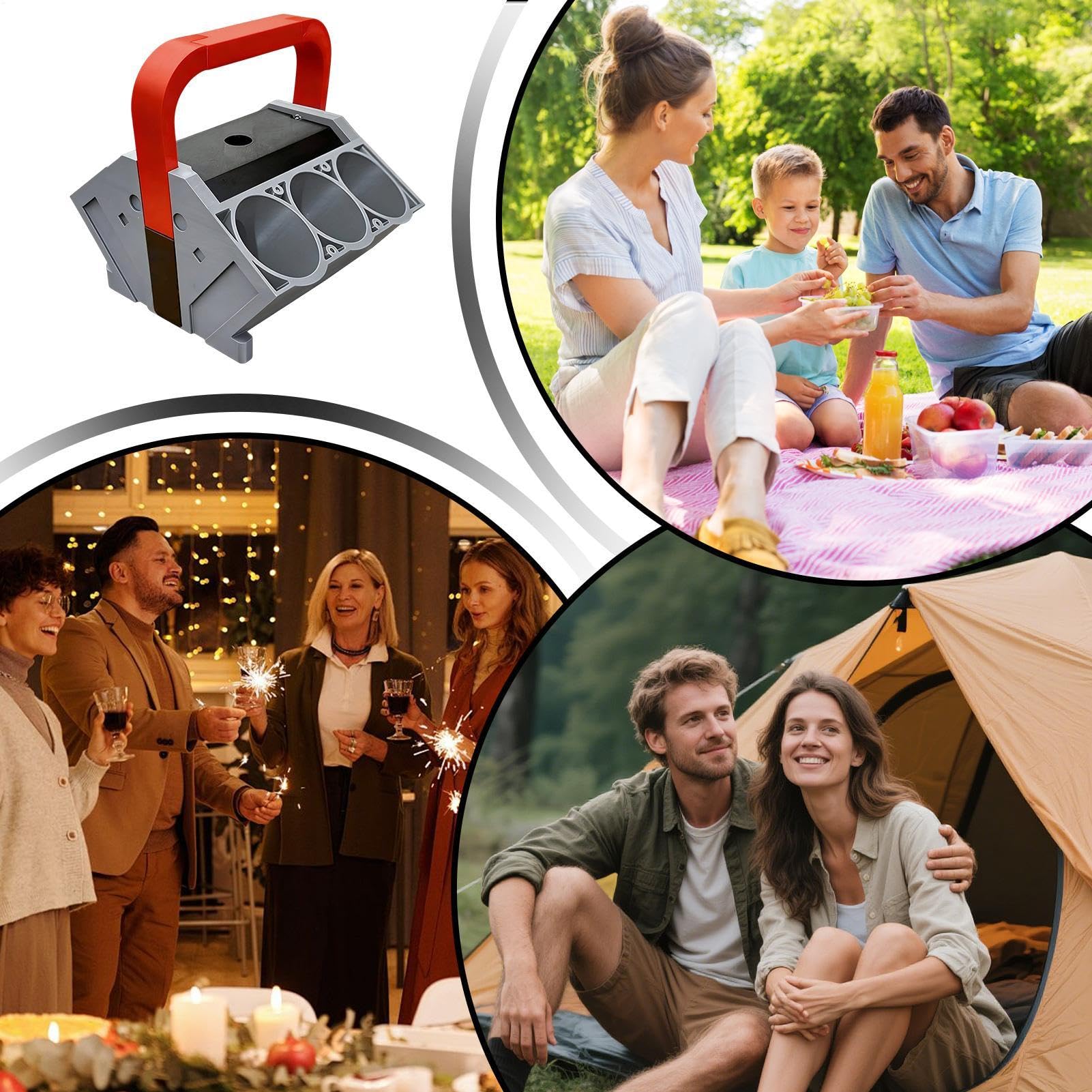 Genérico Enfriador de bebidas con bloque de motor V 4/V6/V8, enfriador de bebidas para latas de cerveza y refrescos, capacidad para varias latas, para barbacoas, fiest al aire libre