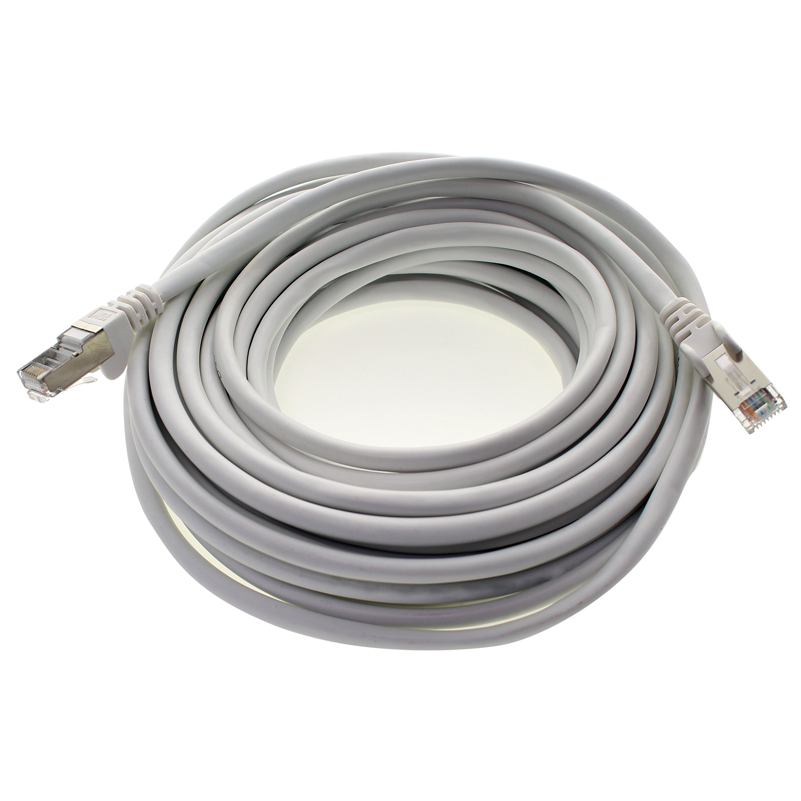 1aTTack CAT5 SFTP câble réseau blindé avec feuille et tresse avec 2x jeu de connecteurs RJ45 (5 pièces) 5m blanc