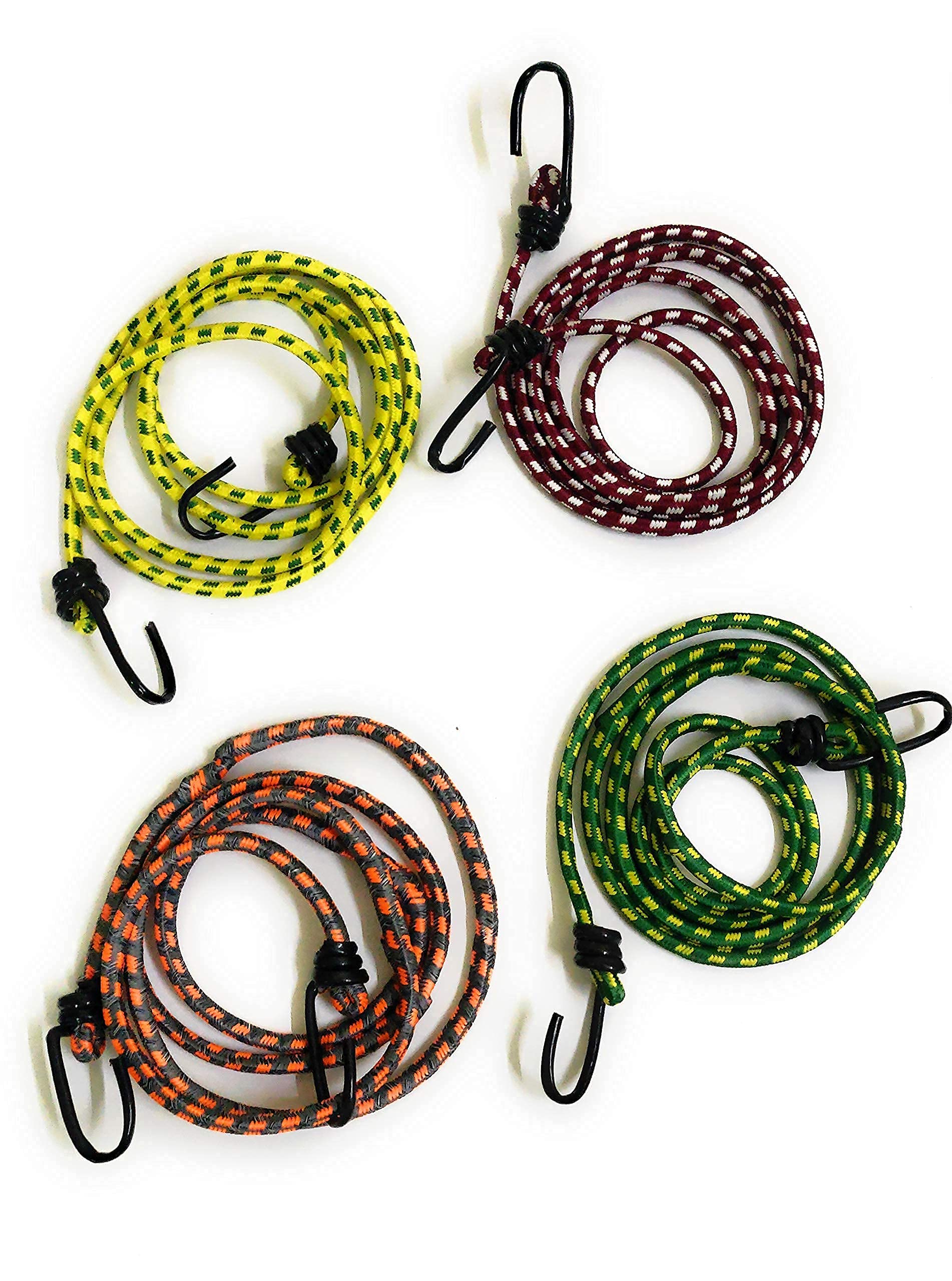 High Tension Stretchable Elastic Rope with Hook for Cloth Hanging Drying Bike Cord Packing Luggage Strap Wrapping 8mm, Multicolour, 5 Feet (Stretch Upto 10 Feet) (4)-image-5