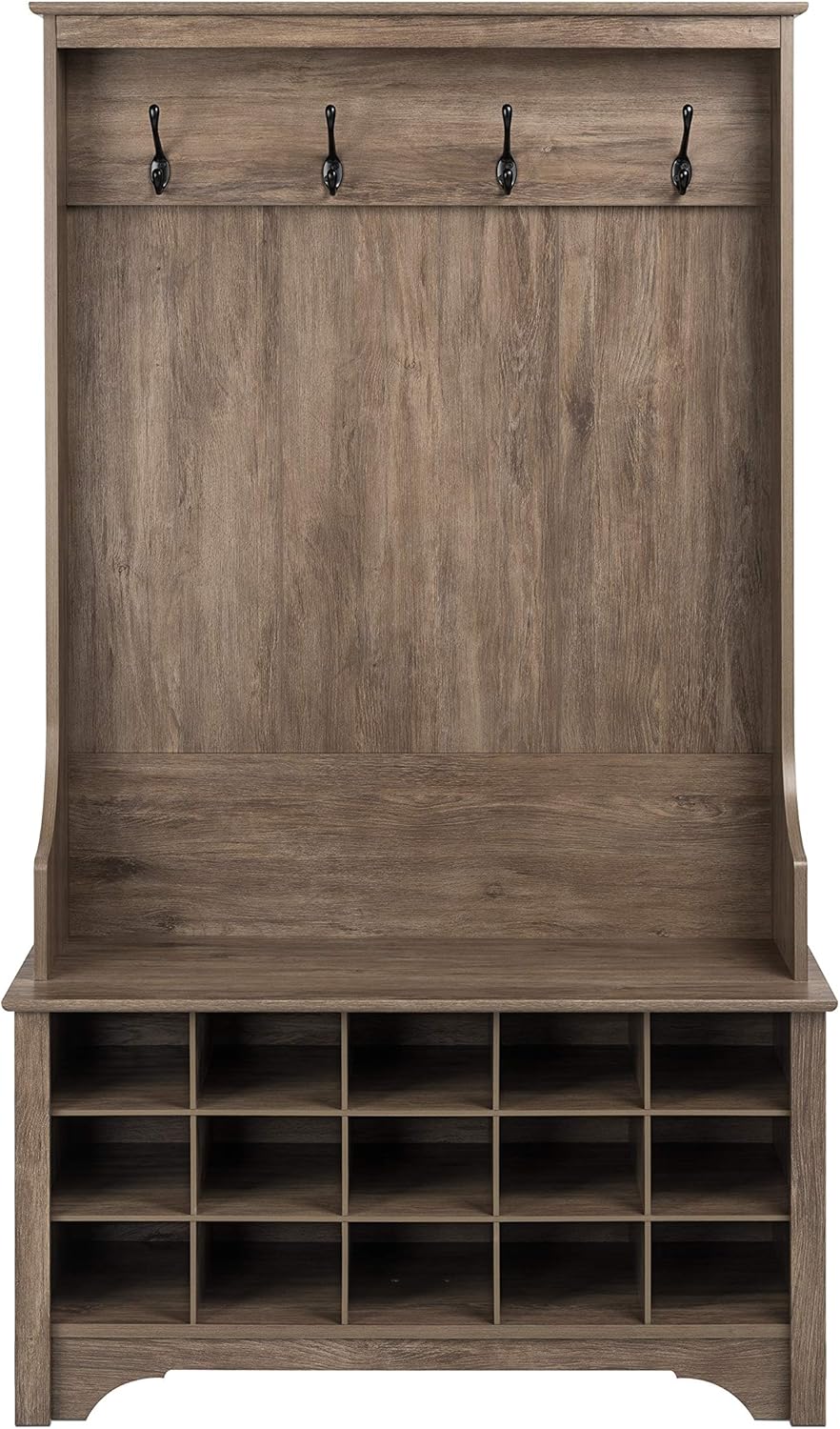 Prepac Shoe Storage Hall Tree, Drifted Gray : Home & Kitchen