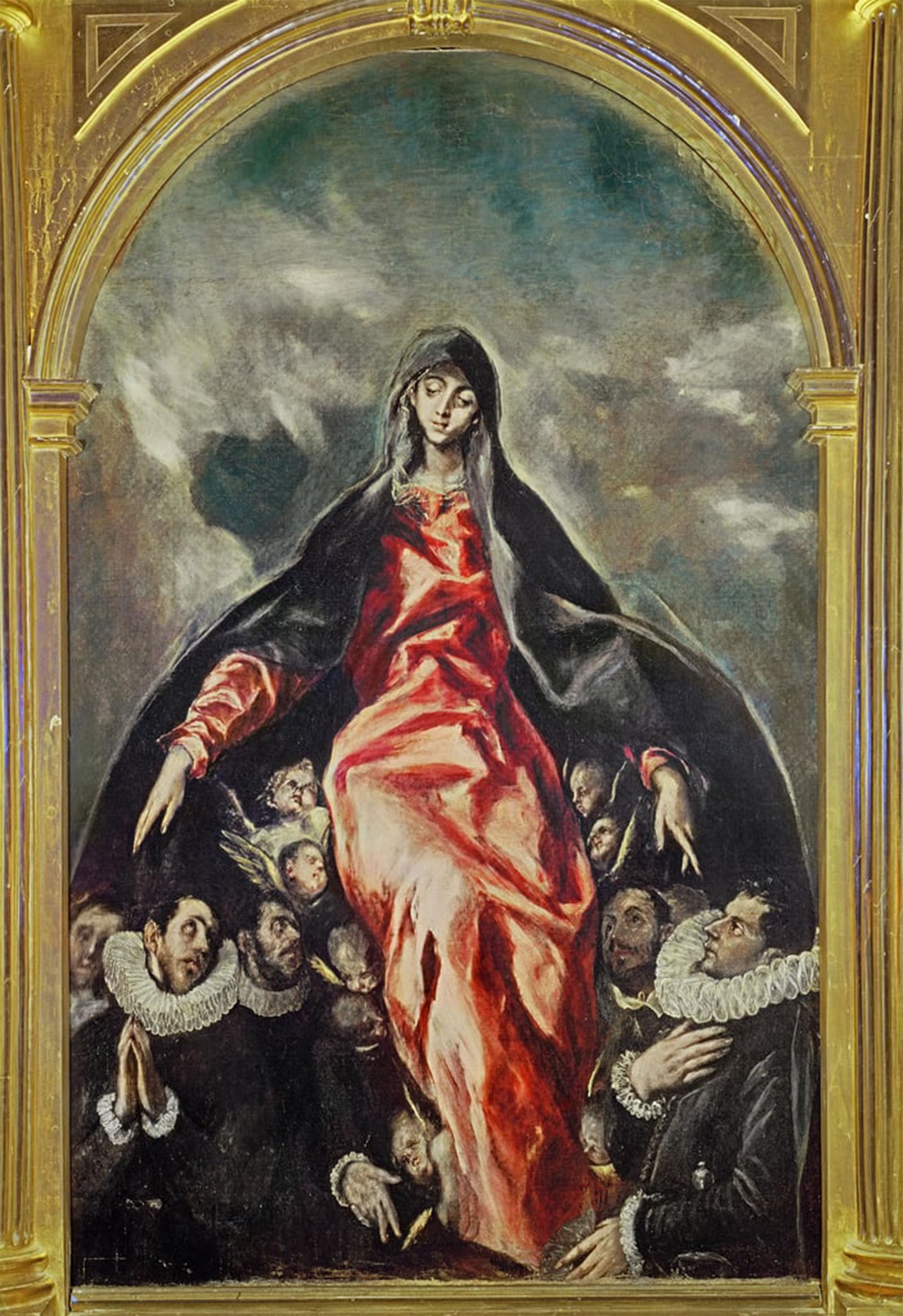 ARTXLXXBN Famous Painting Canvas Artwork Graffiti Print the Virgin of Charity by El Greco Portrait Canvas Image for Home Decor 60x90cm