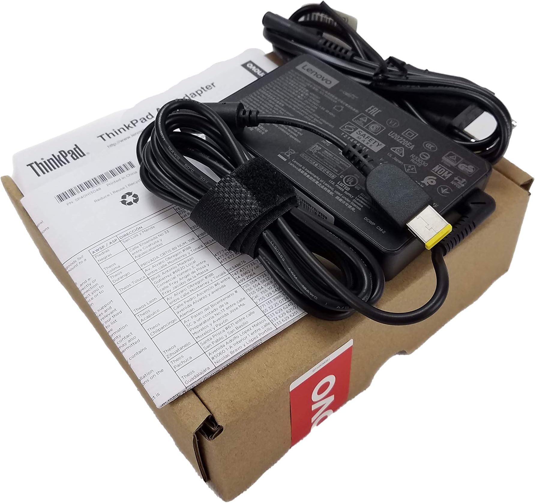 ThinkPad 65W AC Adapter (Slim Tip) - power adapter - 65 Watt(0A36266) Black