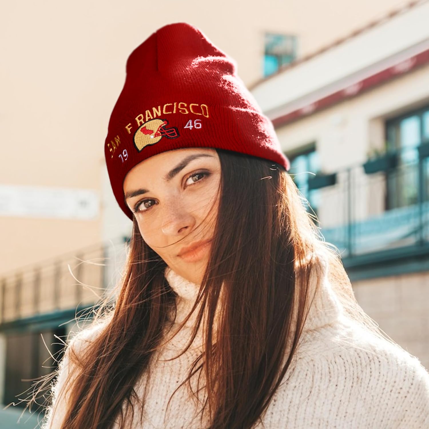 Beanie for Men Women Vintage Embroidered City Hats Apparel Gifts Classic Sport Beanie - Image 5