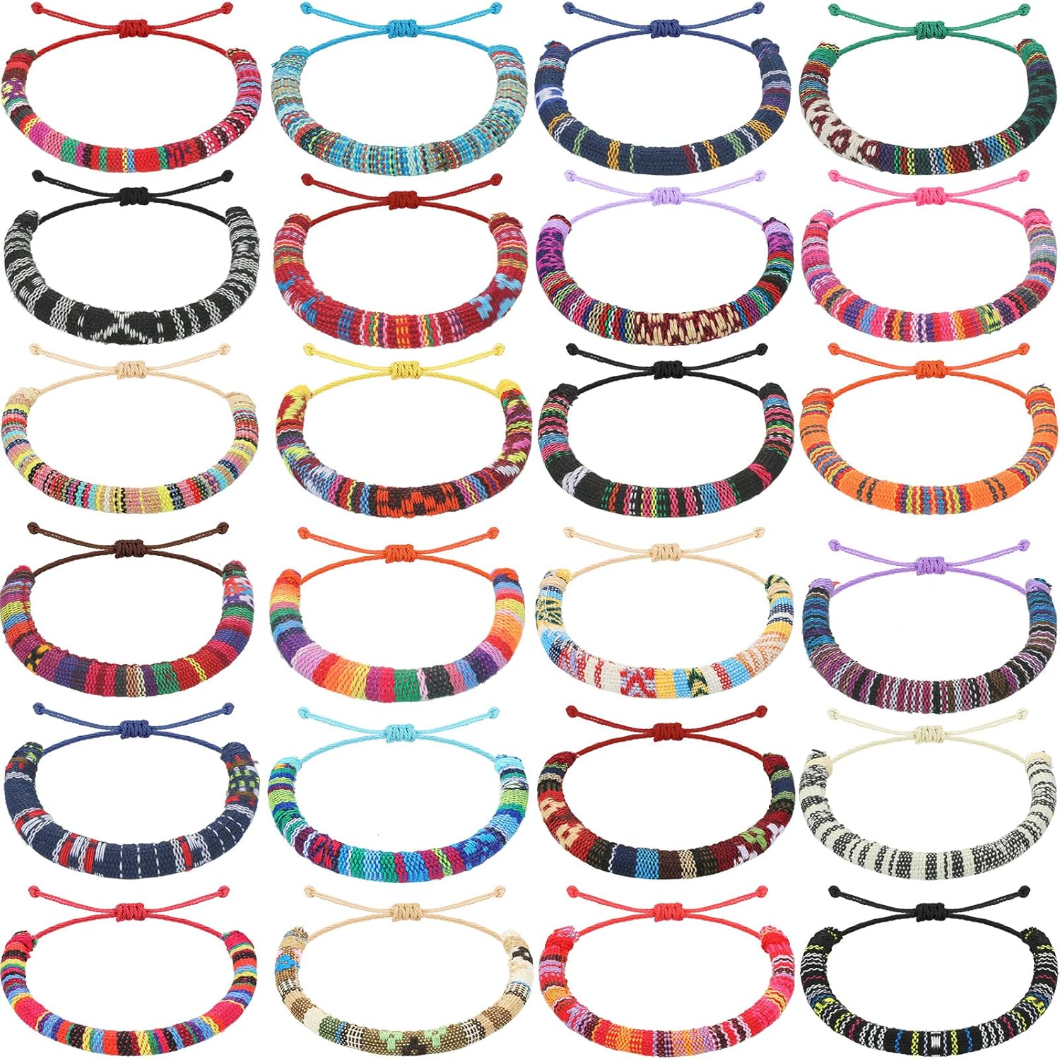 Sureio 24 Pieces VSCO Bracelets for Friendship Bracelets