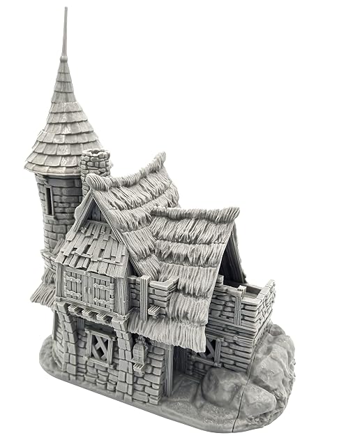 Foto 3 de 7 de QP3D - Casa de cabaña de cardo - Paisaje fantástico de campo para mesa y RPG en miniatura 28-32 mm DnD D&D…