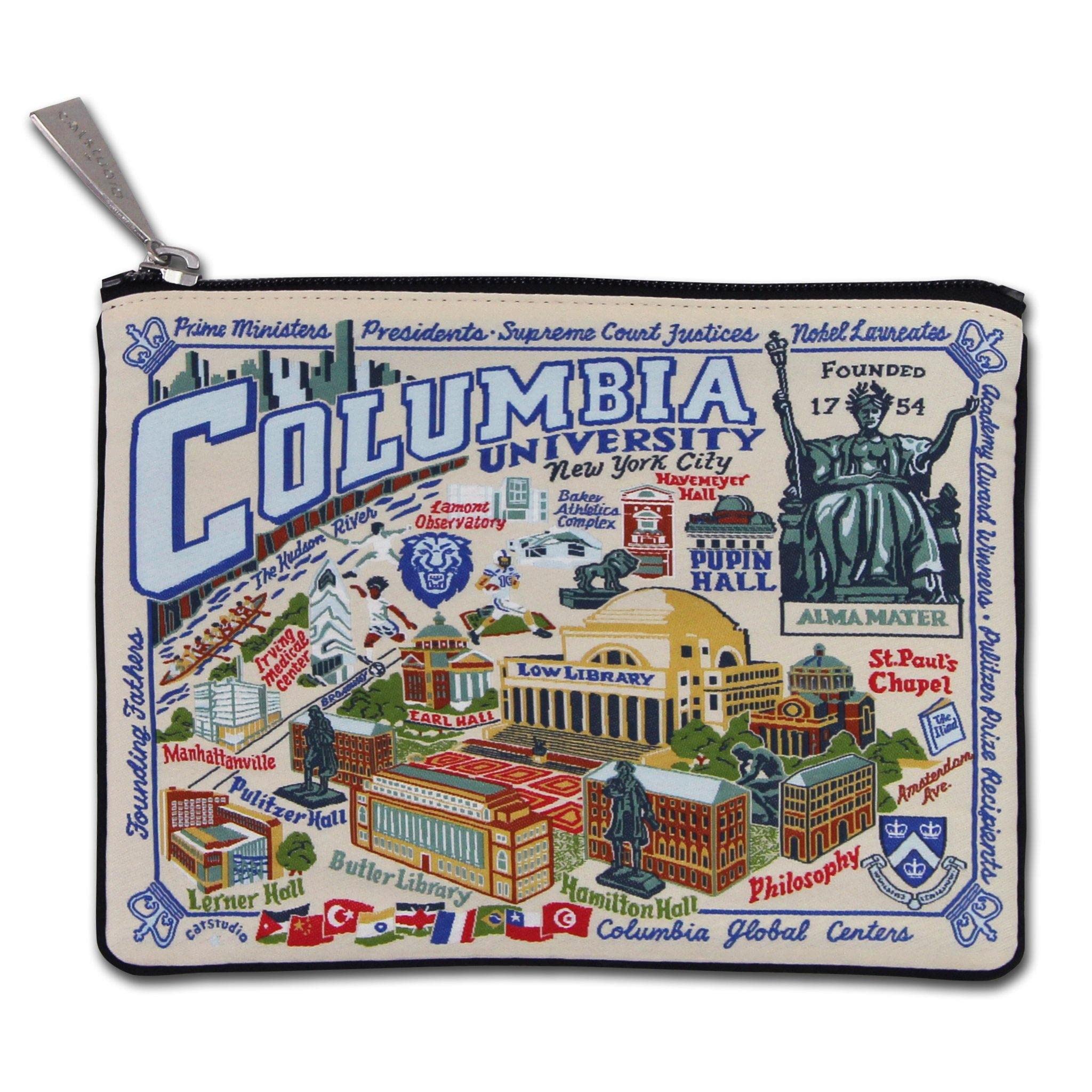 Catstudio Collegiate Zipper Pouch, Columbia University Travel Toiletry Bag, Ideal Gift for Alumni, Makeup Bag, or Travel Purse