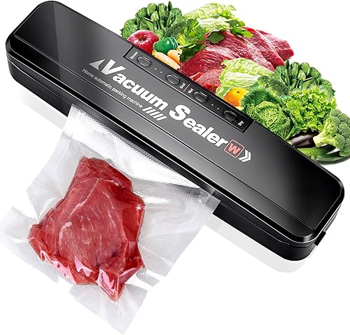 Emulino Máquina selladora al vacío completamente automática secohúmedo con precisión para alimentos con 10 bolsas precortadas para almacenamiento de