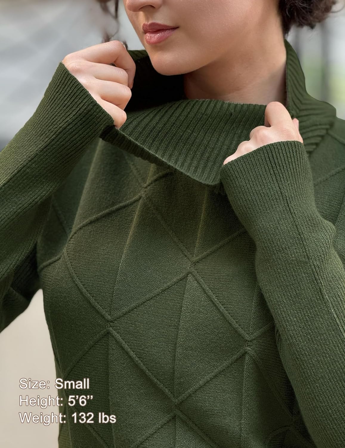 Zeagoo Women's Turtleneck Sweater Fall Winter 2026 Long Sleeve Chunky Knitted Trendy Pullover Tops - Image 5