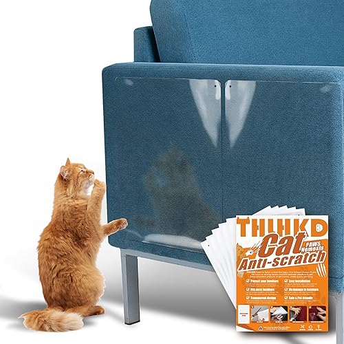 Cinta disuasoria de arañazos para gatos, 16 unidades Extra gruesa Cinta adhesiva antiarañazos para sofá, altamente transparente Protector de muebles