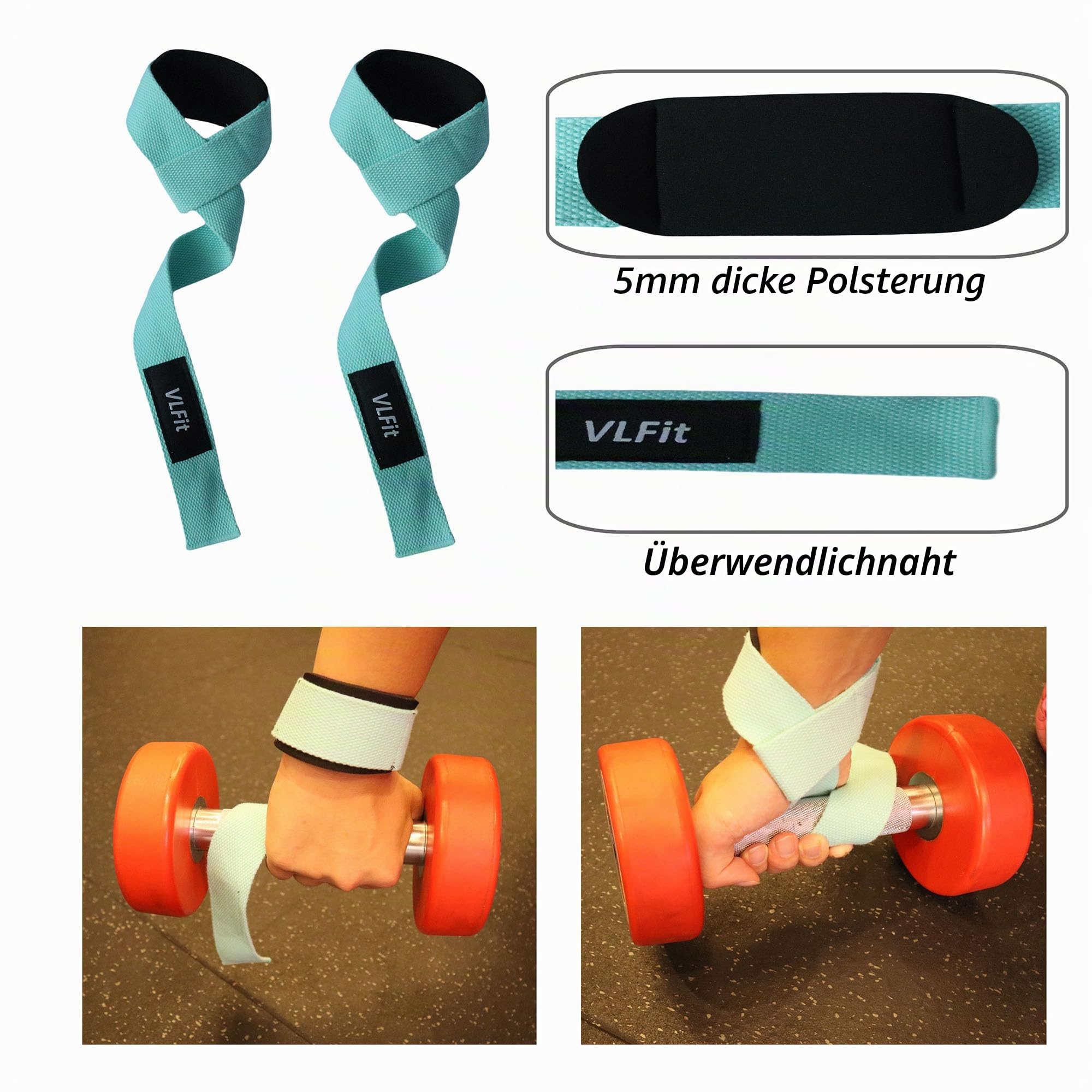 VLFit Langhantelpolster Set,Kniebeugen Bankdrücken, inklusive dick gepolstertem Hüft-Thrusts-Pad mit Tragetasche, Gewichthebergurten, Hüftwiderstandsband und 2 Knöchelriemen für Kabelzugmaschinen