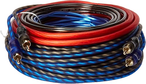 Gravity GR-KIT8R Kit de instalación de amplificador de calibre 8 con RCA de alto rendimiento y cable de altavoz