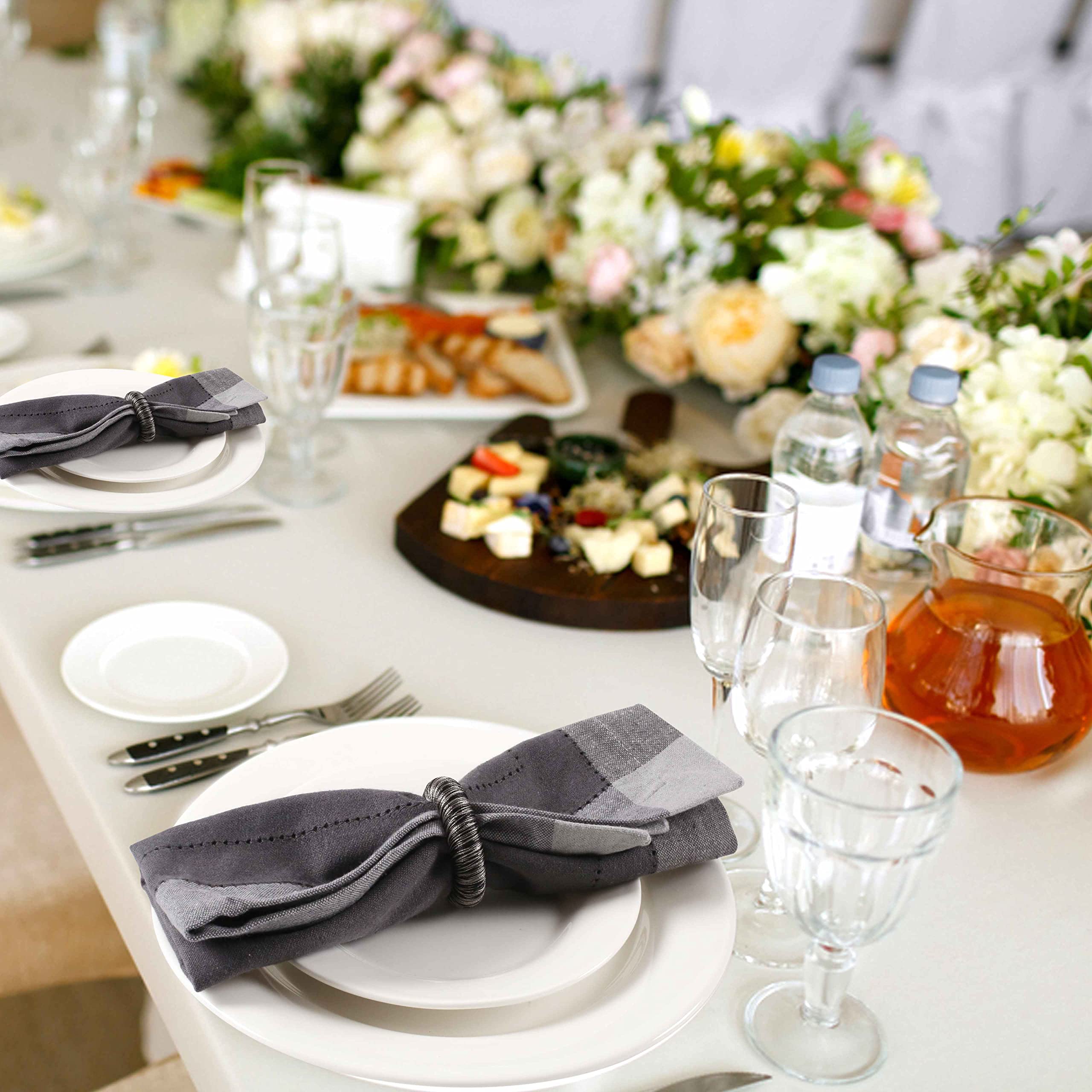 HOMIDATE Servilletas de tela lavables a máquina, reutilizables, para bodas, fiestas y decoración de mesa