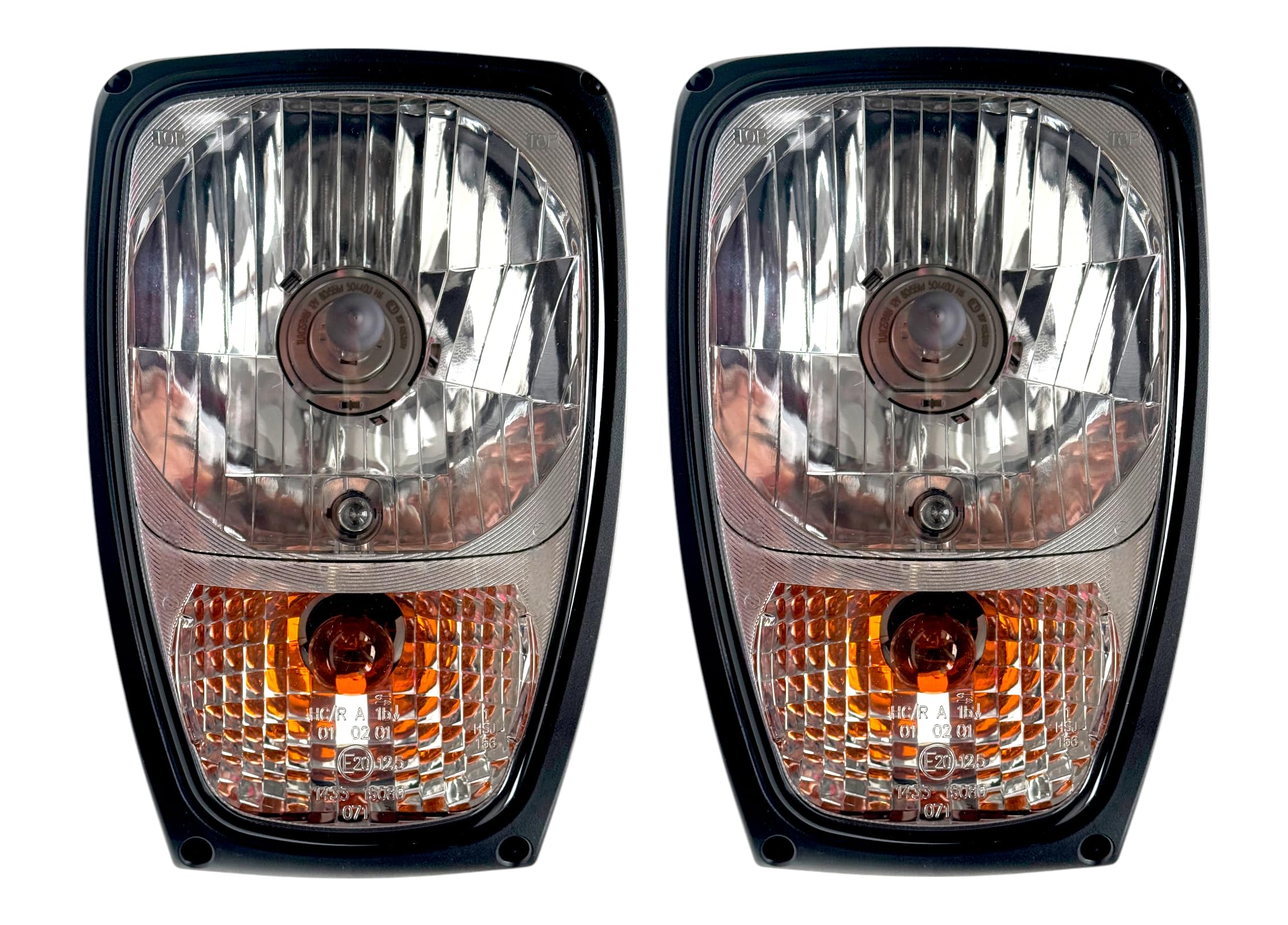 2 faros halógenos para cargadoras de ruedas, excavadoras, maquinaria de construcción (alemán DT04-6Pl universal, con bombillas de 12 V)