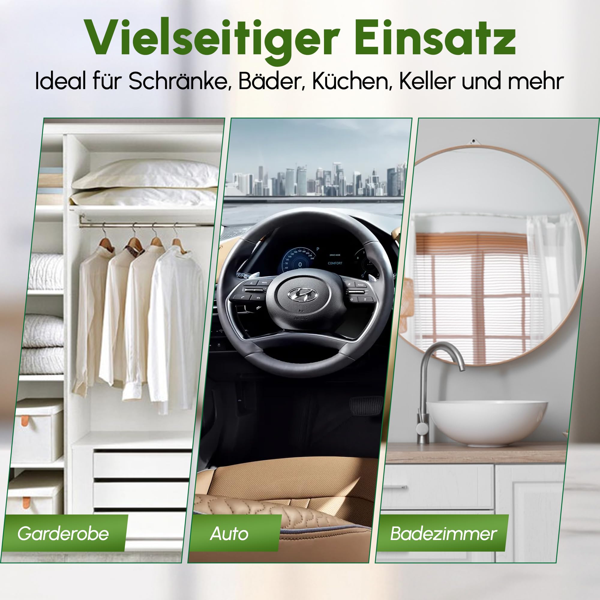 24er Set Luftentfeuchter Luftraumentfeuchter Beutel zum aufhängen XL 250g Feuchtigkeitsabsorber Moisture Absorber Fenster Schrank Granulat für auch Bad, Wohnwagen, Wohnmobil, Schiff, Auto usw. (24)