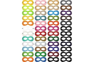 50 Pieces Cosplay Mask Halloween Masks Felt Eye Mask Costume Multicolor Adjustable...