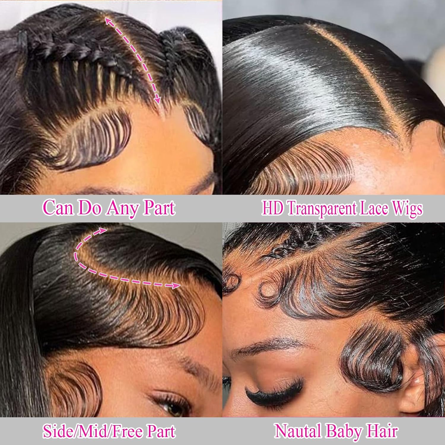 30 Inch 13x6 Lace Front Wigs Human Hair Straight Wigs Human Hair 13x6 Real 100% Virgin Hair 180 Density HD Transparent Lace Frontal Wigs for Women Glueless Wigs Human Hair Natural Color