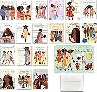 Vista 11 de Caja surtida de tarjetas de felicitación afroamericanas, 18 tarjetas de felicitación cristianas para todas las ocasiones con sobres, cumpleaños