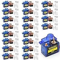 Vista 11 de Smraza 10 piezas SG90 9G Micro Servo Kit (engranaje metálico) para proyectos Arduino, robot RC, brazo de robot, helicóptero, control de avión, coche