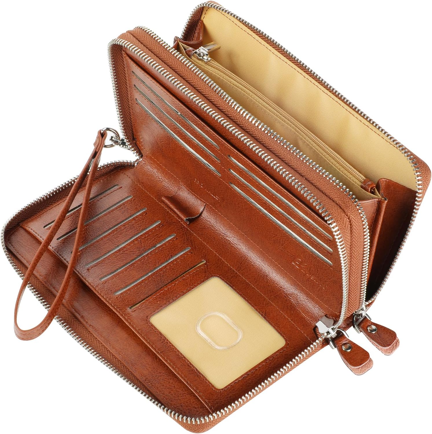 Lavemi Small Compact Women Wallet RFID Blocking Genuine Leather Bifold Purse with ID Windows - Image 5