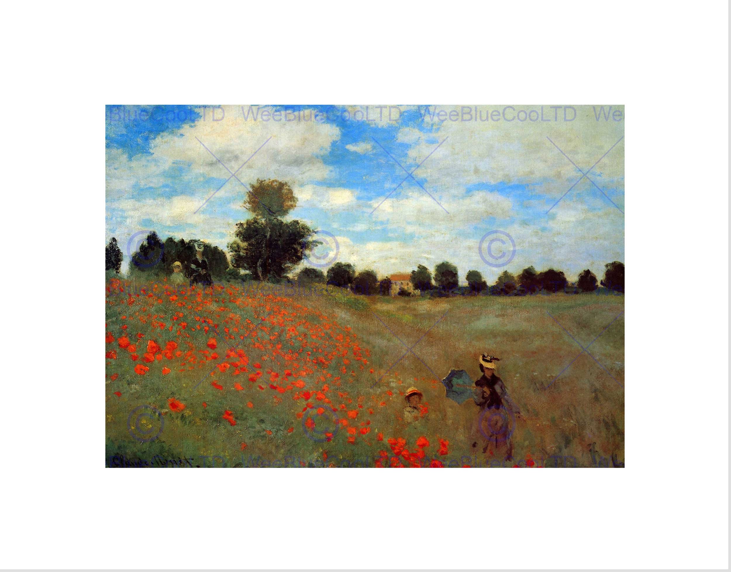 Wee Blue Coo Claude Monet Les Coqueliquots Old Master Wall Art Print