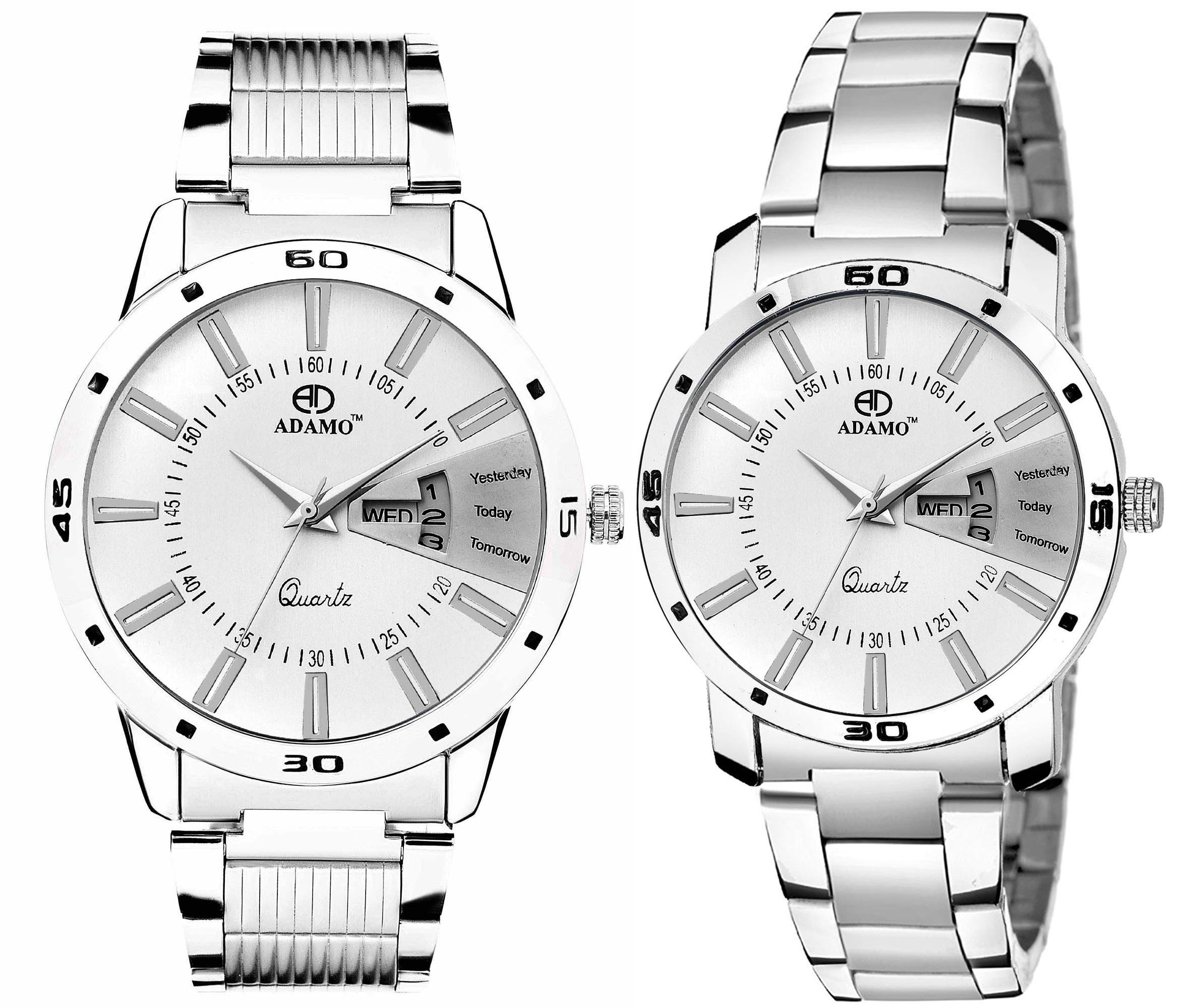 ADAMO Analogue White Dial Couples Watch - 813-814Sm01 (B07B4F374J) Amazon Price History, Amazon Price Tracker