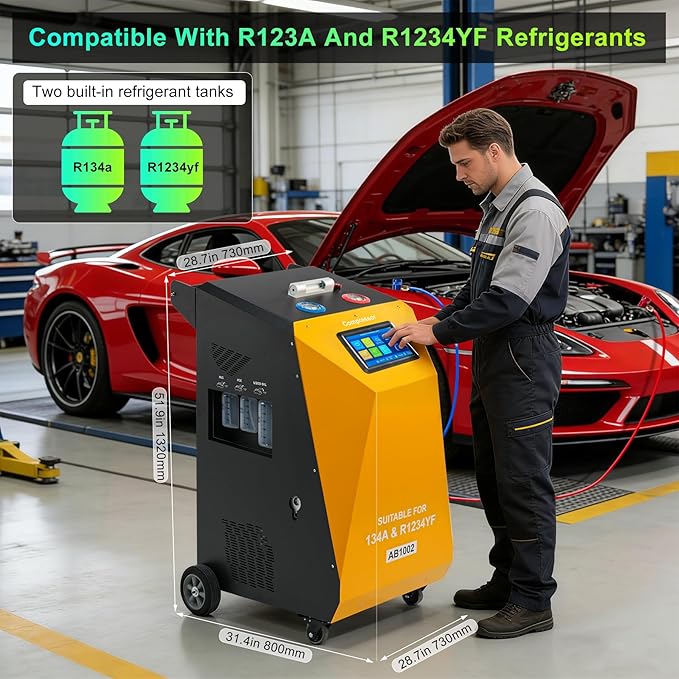 Máquina Recuperadora de Refrigerante Automática R134a y R1234yf, Sistema HVAC Dual miniatura 2