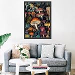 Fantasy Mushroom Puzzles 1000 Pieces for Adults, Families (Mushroom,Tropical Plants,Vegetable,Green Leaves) Pieces Fit Together Perfectly 19.7''x27.6''inch Forest Jungle Magic Puzzle Art(Colorful)