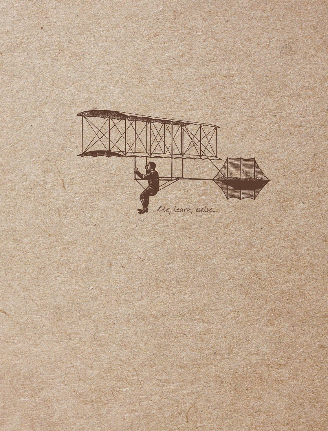 Flying Spirit 60 Sheet Kraft Sketch Book, Multi-Colour, 16 x 21 cm