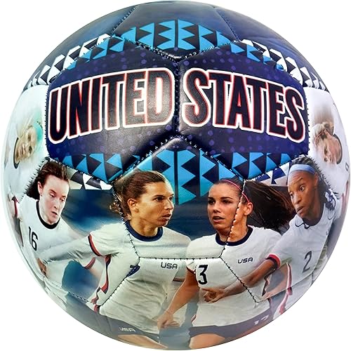 Icon Sports US Soccer - Pelota gráfica de la selección nacional de mujeres, talla 4, USWNT Players Photo Soccer Ball #4, rosa