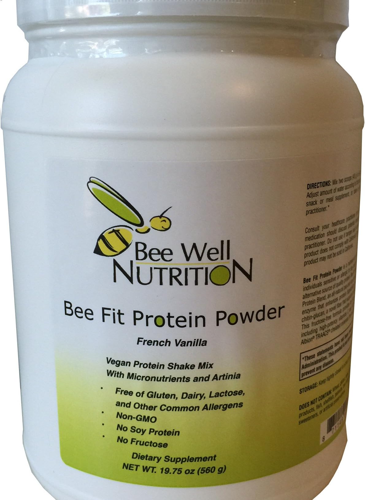 Vegan Protein Powder - All Natural, Gluten, Soy and Dairy Free, Non-GMO (Vanilla)