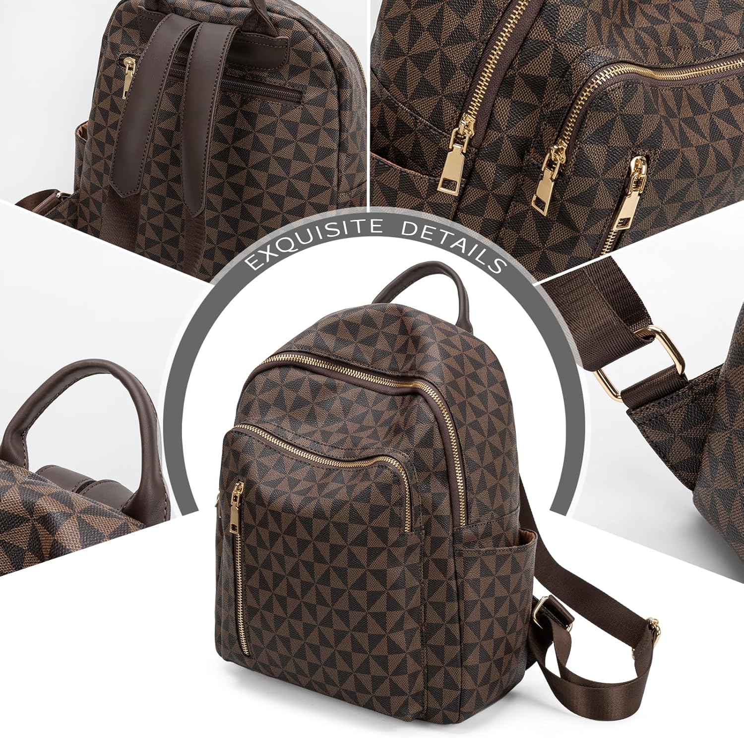 Womens Backpack Purse Leather Anti-theft Large Fashion Designer Travel Backpack Bag Men's Backpack Shoulder Bags - Image 4