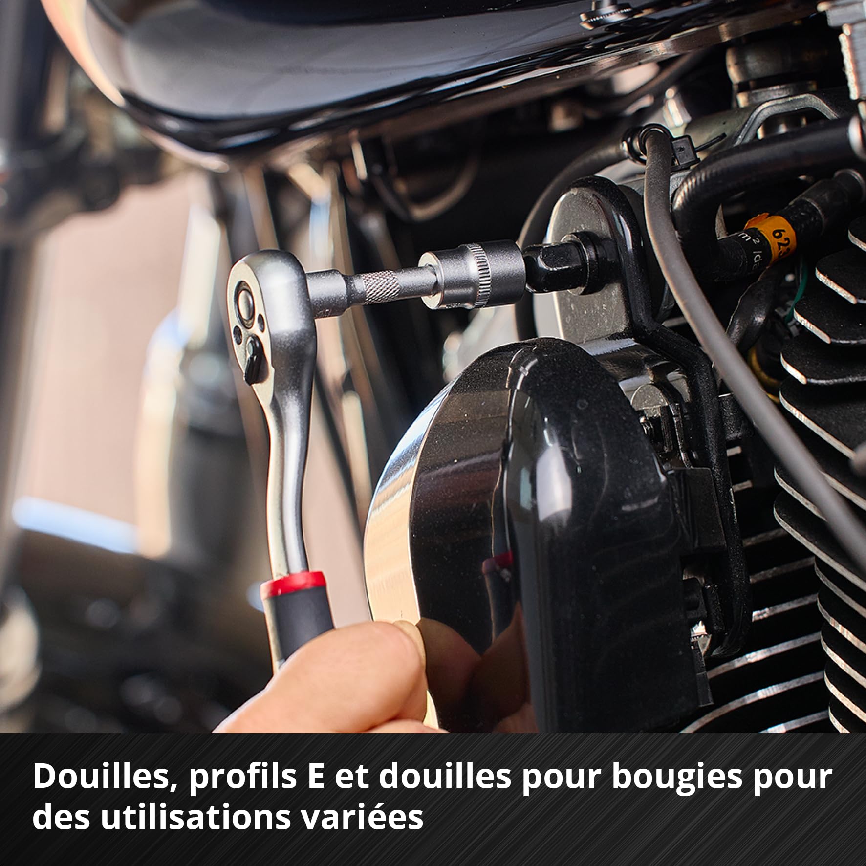 Einhell 233 pièces coffret à outils de mécanicien | Cliquets | clés mixtes | jeu d'embouts | douilles | rallonges | adaptateurs | clés mâles