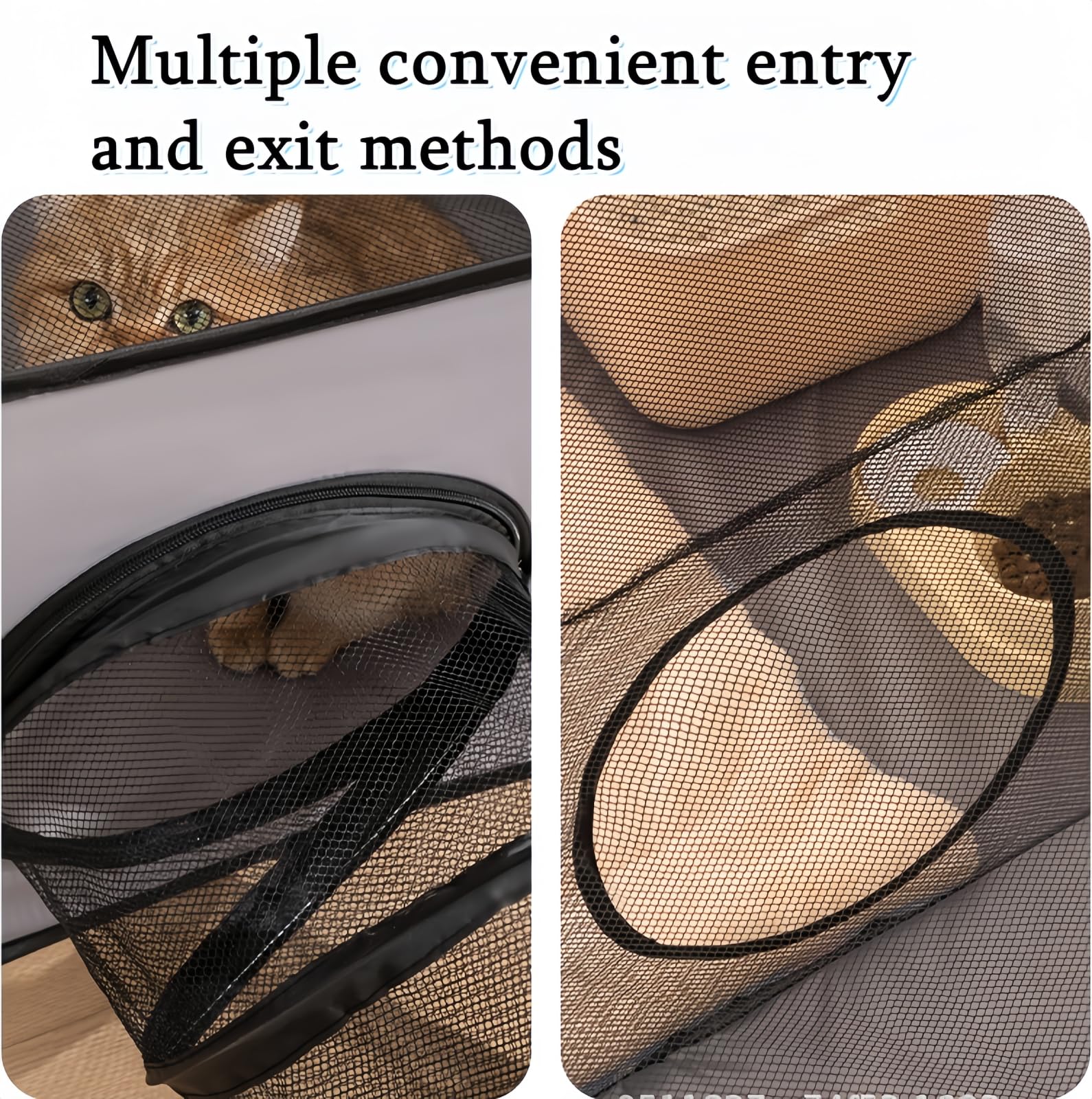 Genérico Parque para Gatos | Caseta Tienda y Corralito para Mascotas - Casa Plegable con Juguetes Interactivos Y Área De Ejercicio para Gatitos, Cachorros Y Mascotas Pequeñas En Viaje Y Exterior