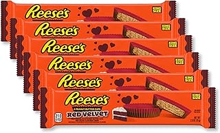 Red Velvet Peanut Butter Cups Candy, Valentine's Day Treats, 2.8oz - 6 Pack