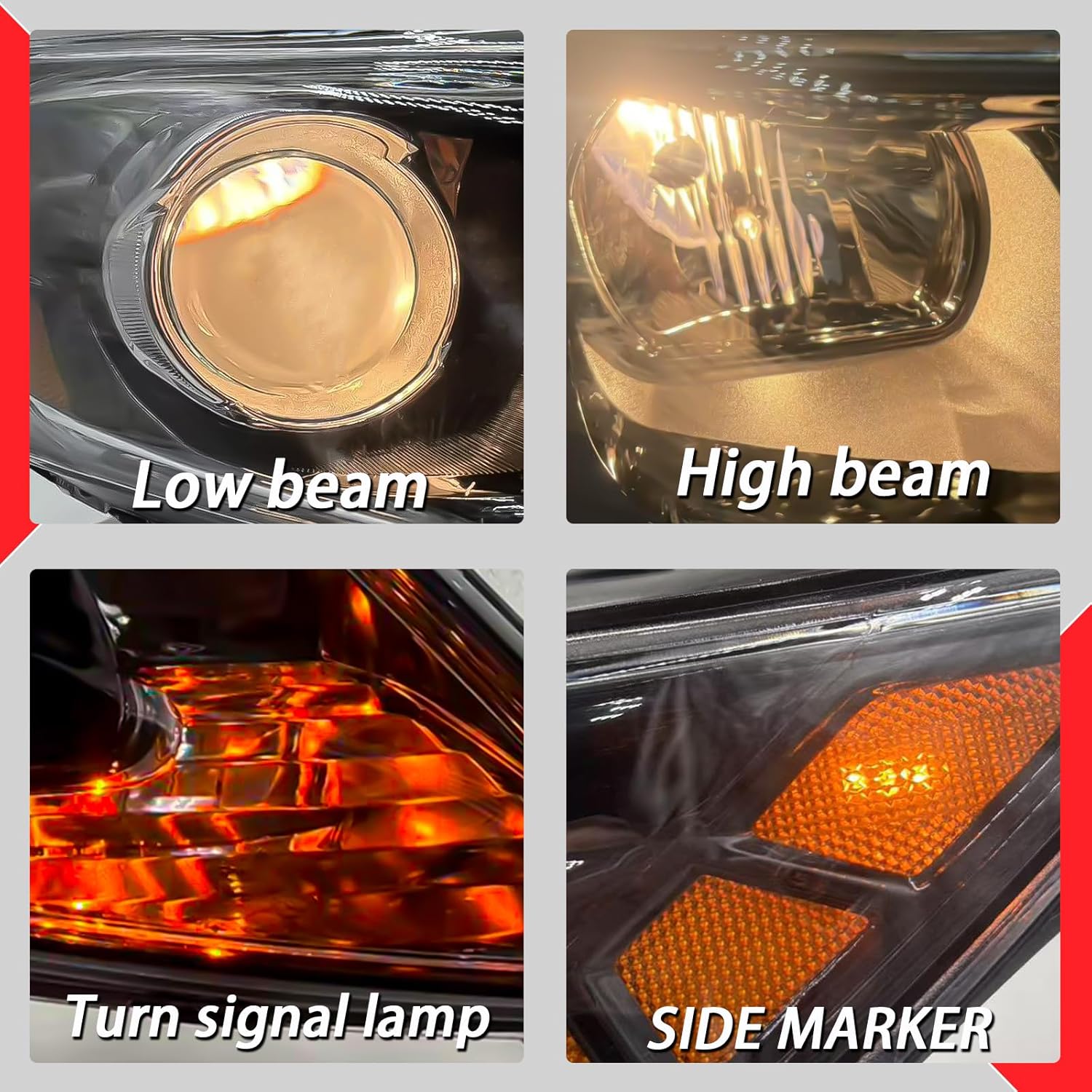 A Pair Halogen Headlamp Assembly Compatible with 2011 2012 2013 Kia Optima (Left+Right Side)