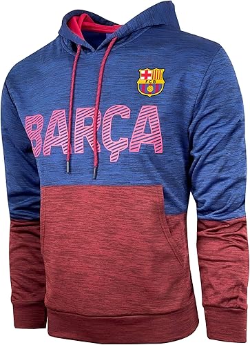 Icon Sports Sudadera con capucha Barcelona para hombre, sudadera con capucha con licencia Barcelona