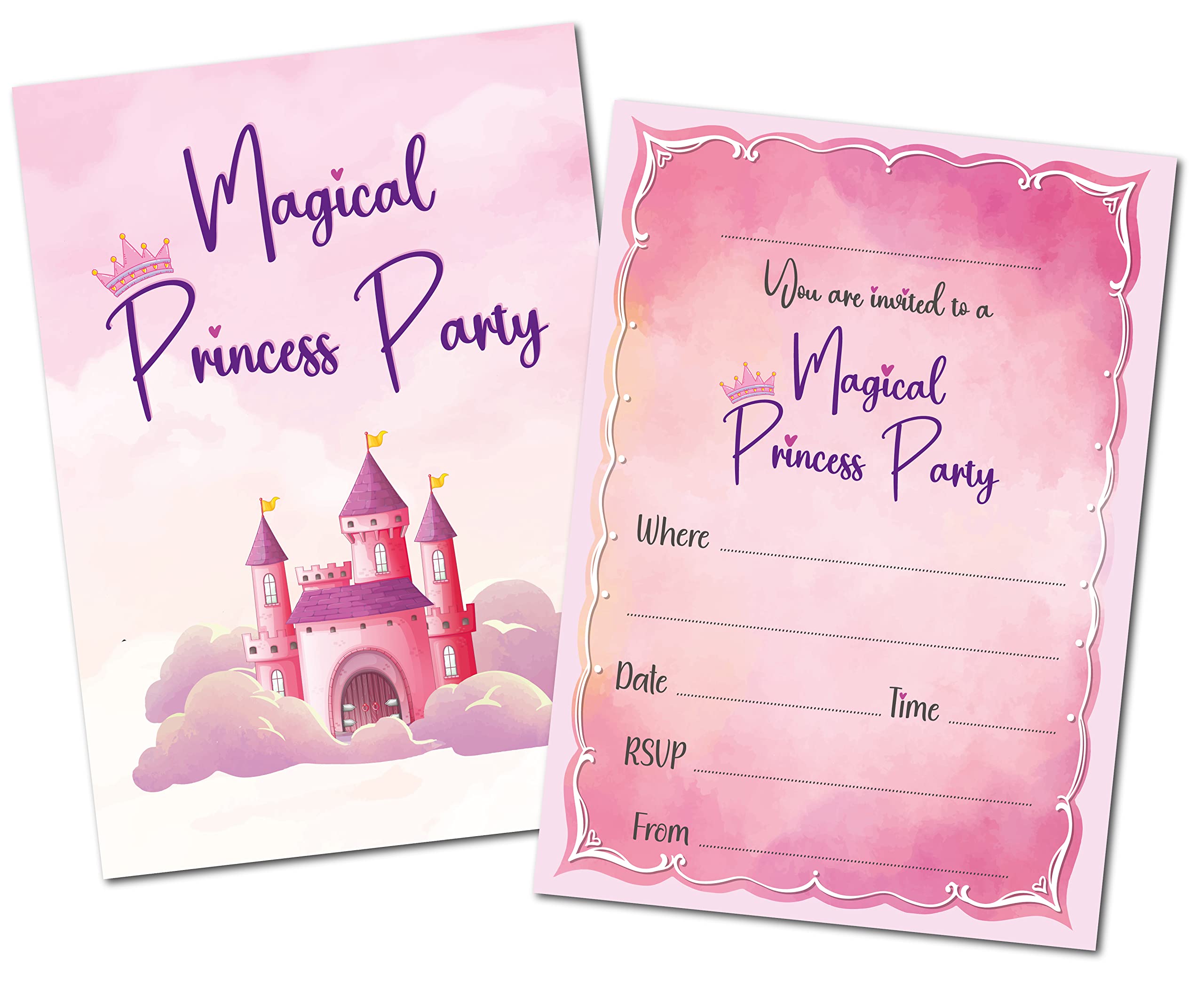 Enchanted Princess Party Invitations Free Editable PDF) Enchanted