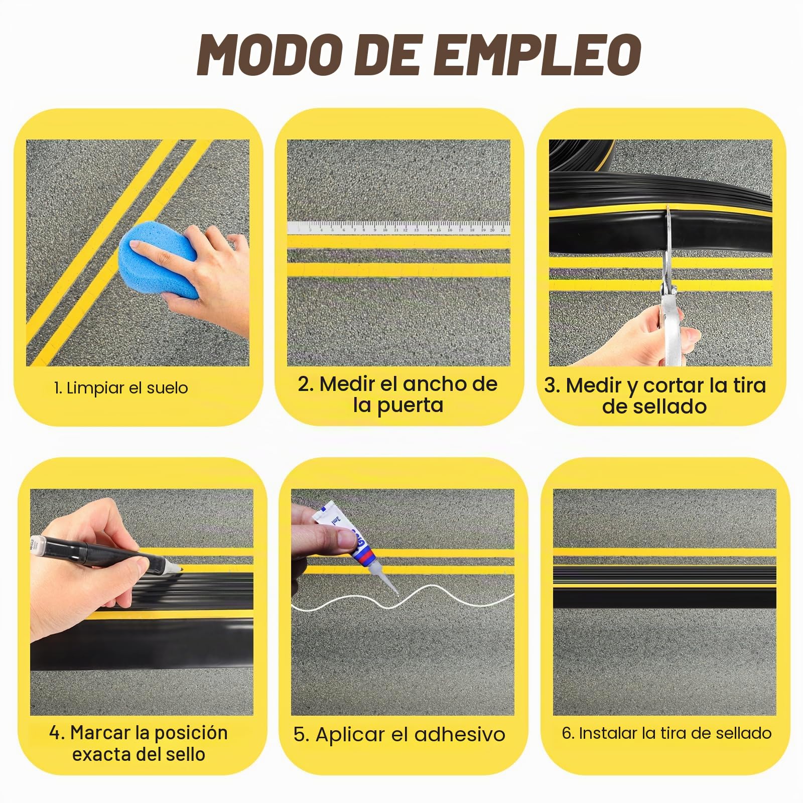 Burlete Puerta Garaje 6M/12mm – Junta Anti-Frío para Entrada