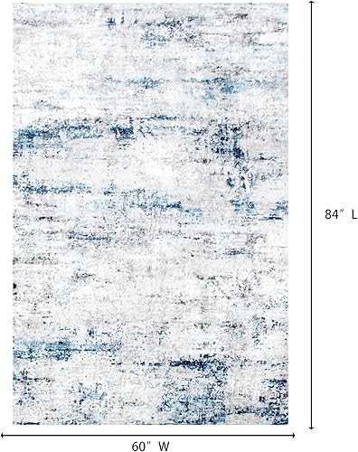 Miniatura 2 de Tapetes para salas de estar tapete grande y suave para interiores, moderno, abstracto, con reverso de goma antideslizante para usar debajo de la