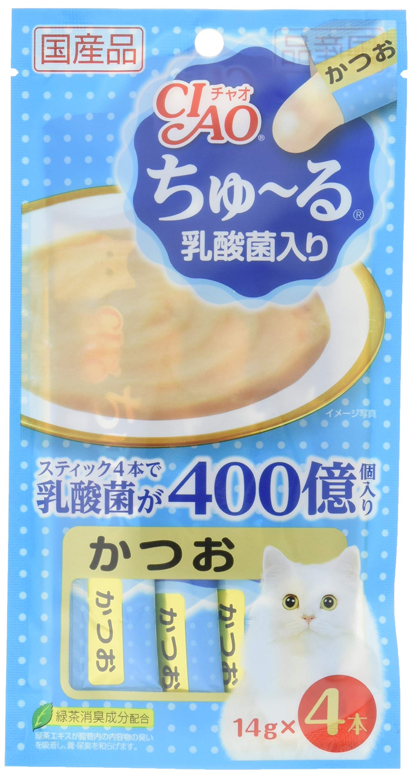 チャオ(CIAO)ちゅ～る乳酸菌入りかつお4本6個セット