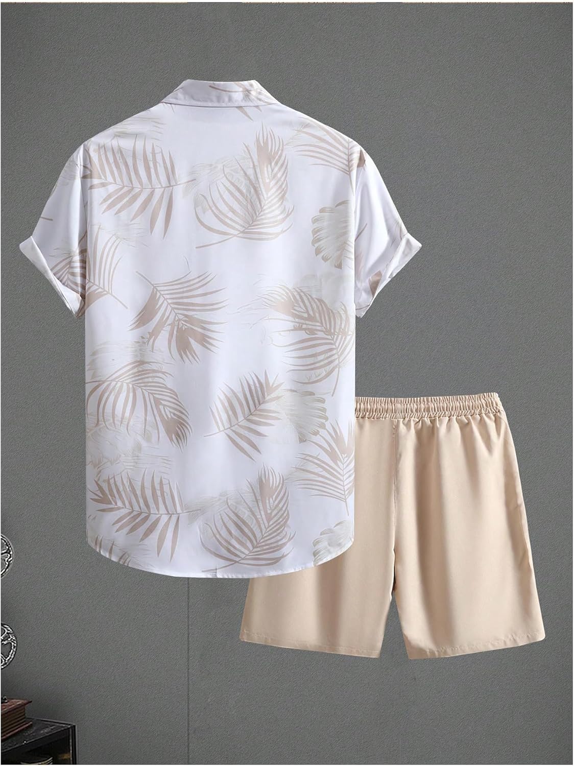 GORGLITTER Men's 2 Piece Vacation Beach Outfits Floral Button Down Shirt and Shorts Cruise Attire Sets - Image 2