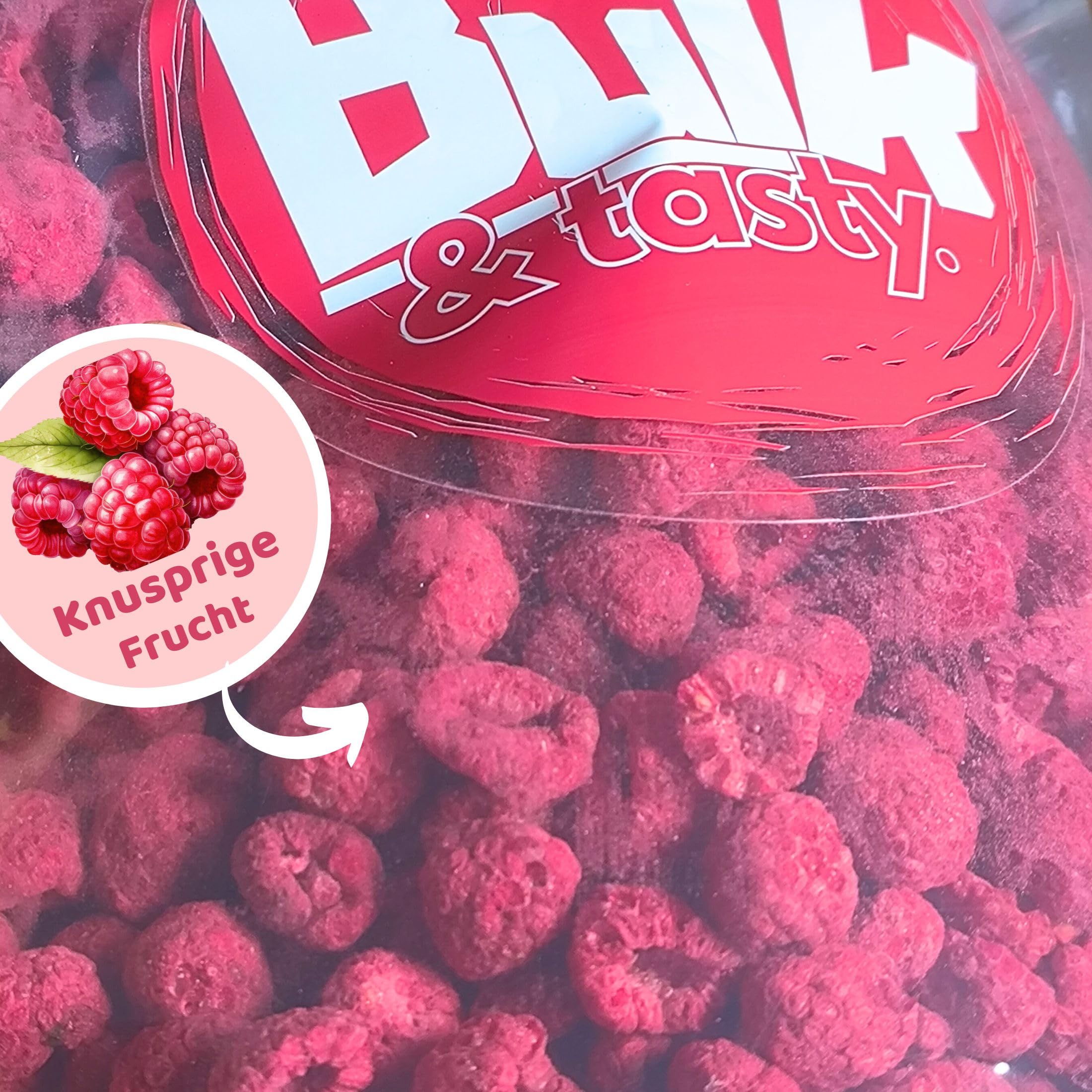 BULK & Tasty. Framboise Lyophilisée | Naturel Framboises Séchées | Fruits Secs Fruits Frais Lyophilisés | Freeze Dried Raspberry | Gefriergetrocknete Himbeeren