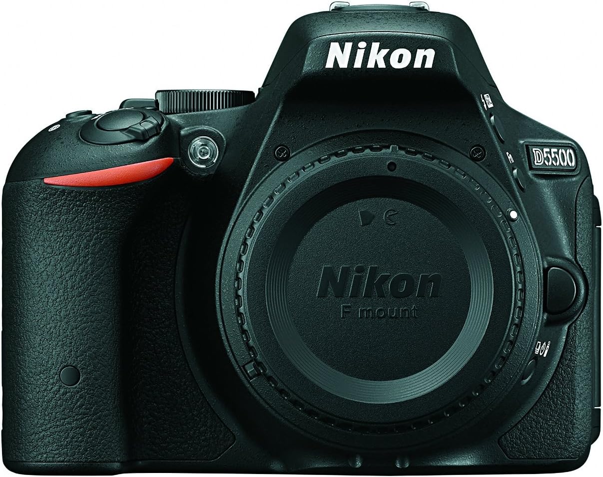 Nikon D5500 Wi-Fi Digital SLR Camera Body (Black) (Renewed)