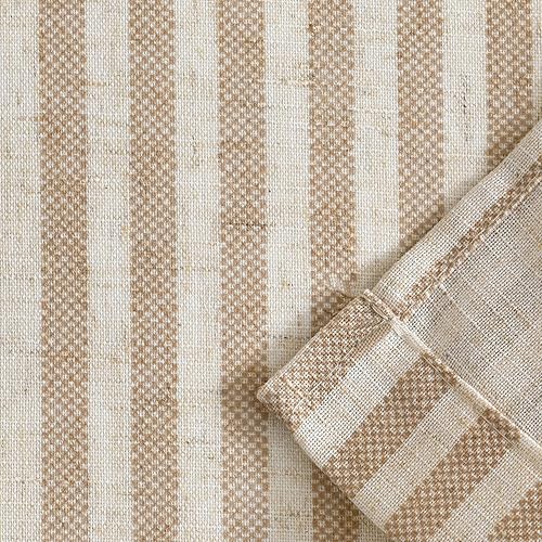 Miniatura 7 de Vangao Cortinas de cocina a rayas de 36 pulgadas de largo, cortinas de lino para cafetería, cortinas semitransparentes con dobladillo para barra, 2