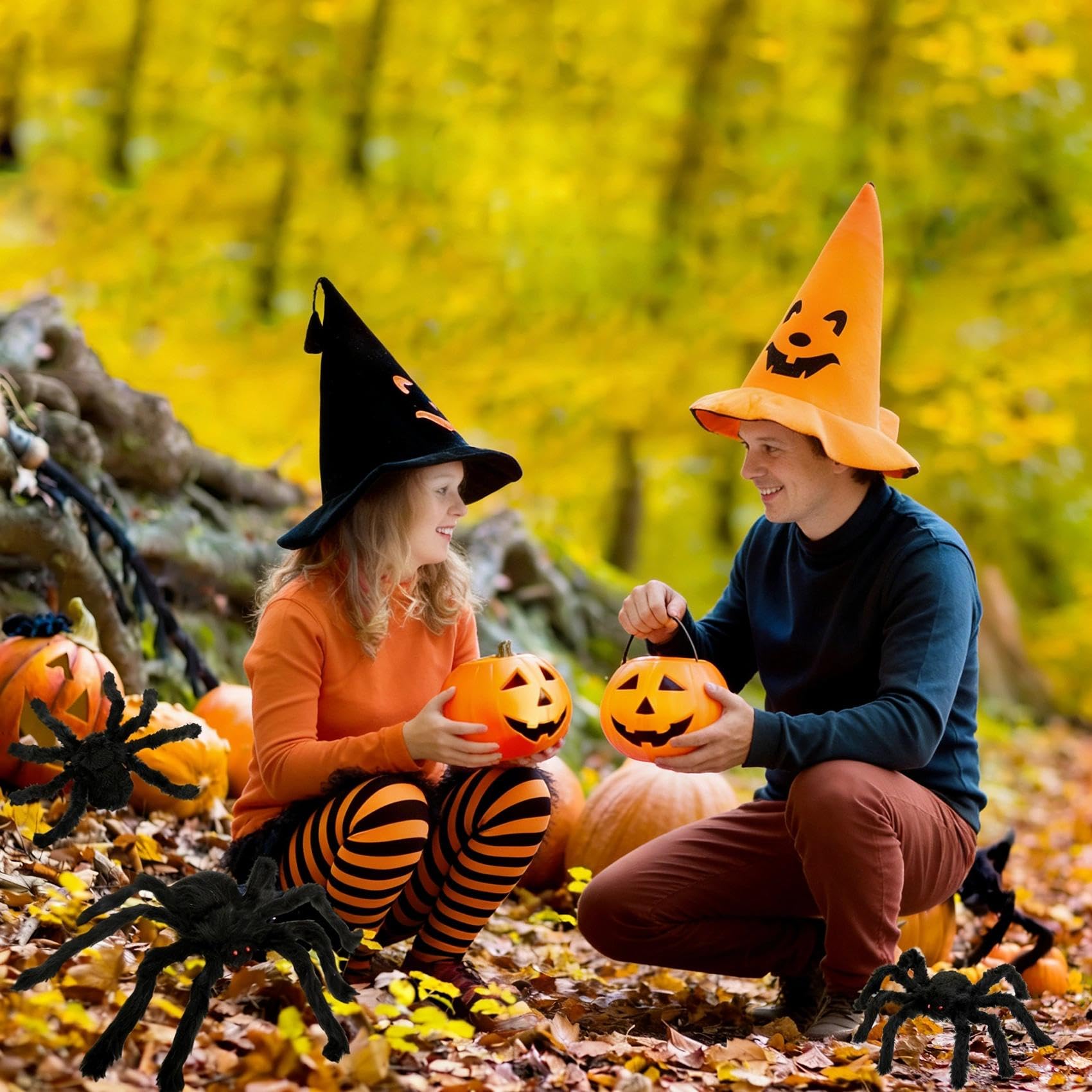 Dekoracje pająka na Halloween, realistyczne, duże, straszne pająki, dekoracja do domu, gigantyczne pająki, rekwizyty do wewnątrz, na zewnątrz, dekoracje imprezowe