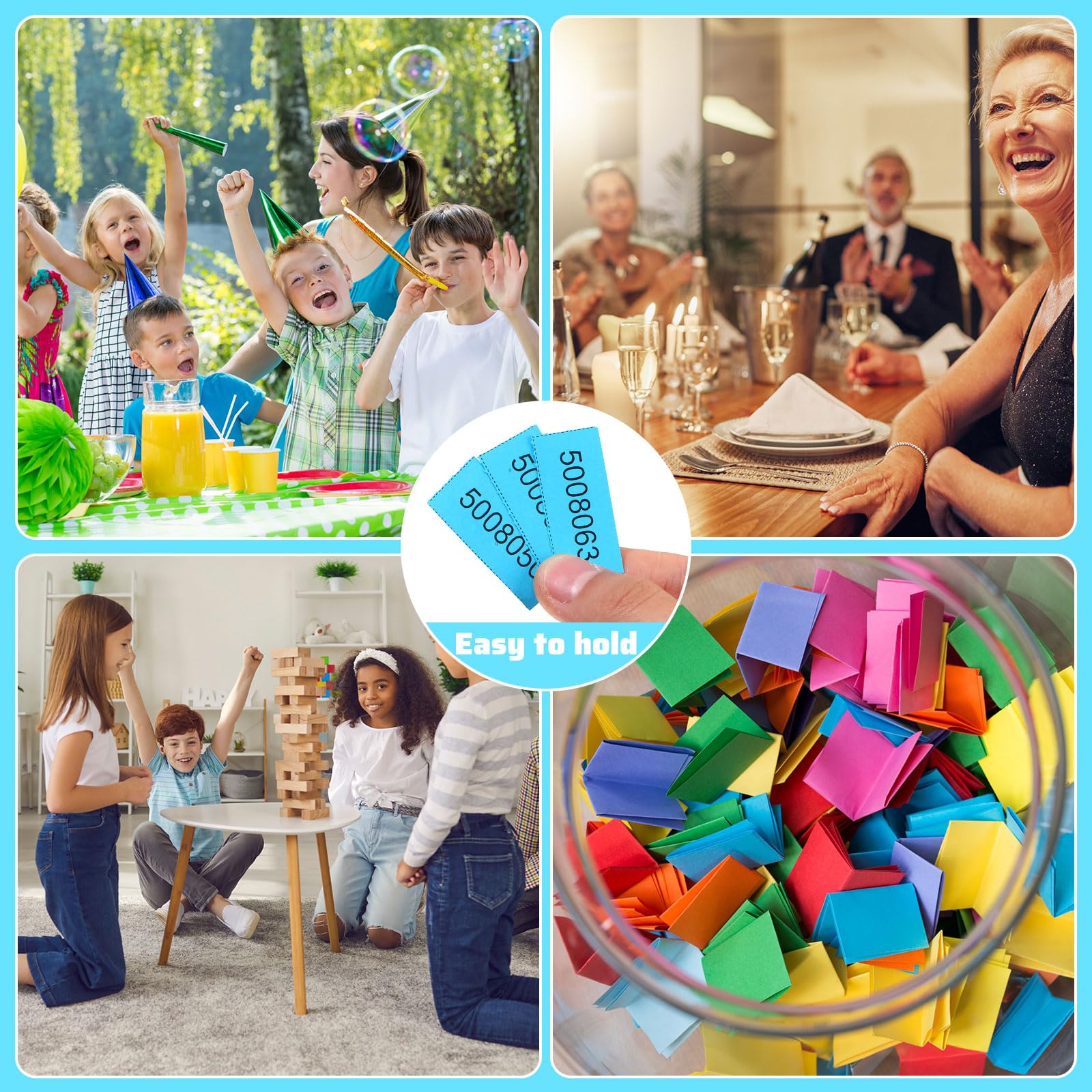 Kosiz Boletos de rifa, hojas de boletos de subasta con 25 números de oferta por hoja, boletos de rifa chinos para cesta de subastas chinas, subasta silenciosa, aula, escuela, iglesia, eventos (800)