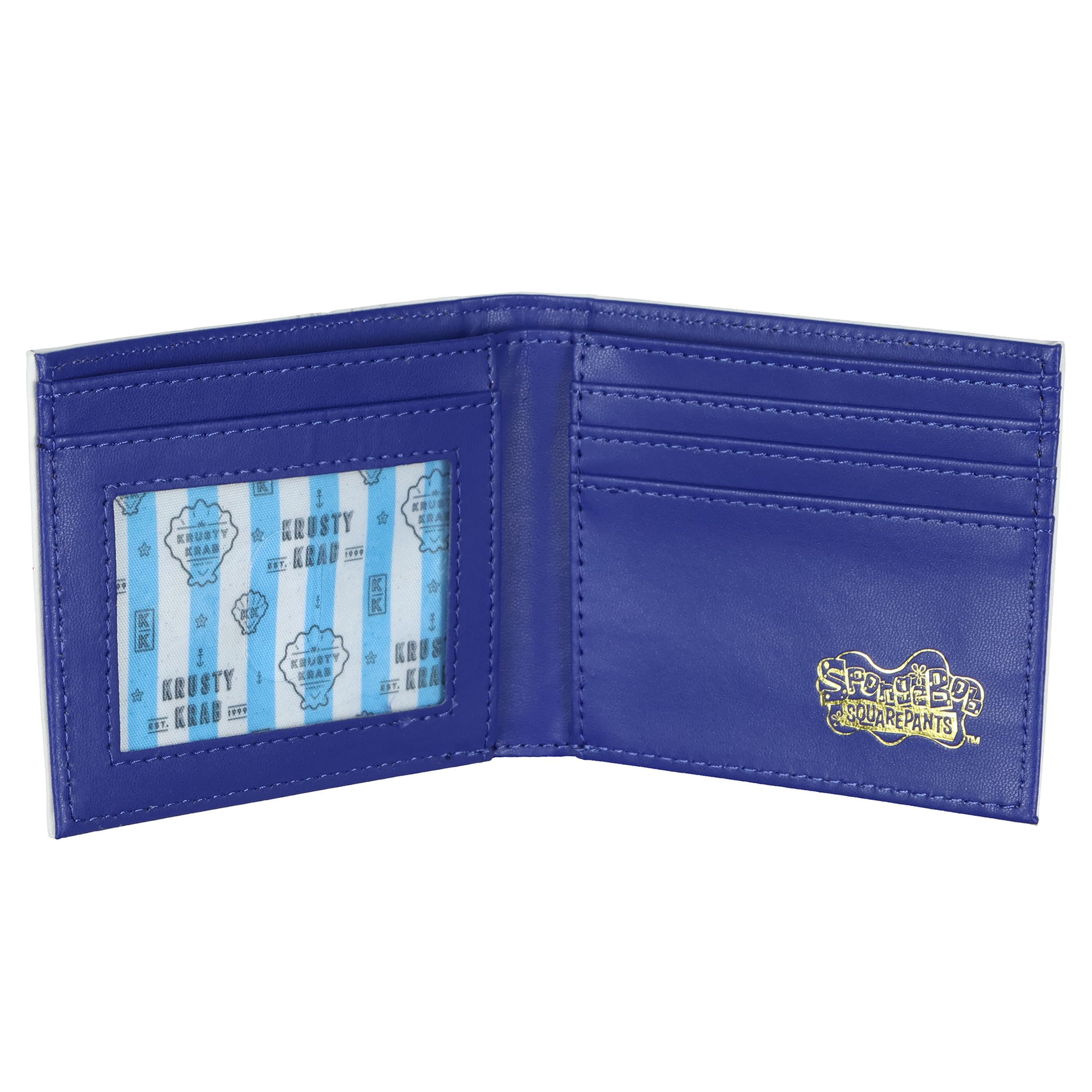 SpongeBob Squarepants The Krusty Krab Fresh Off The Grill Bi-Fold Wallet with ID Window Card Slots and Bill Sleeve