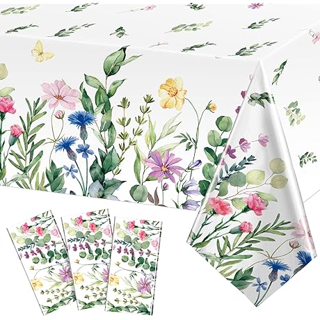 Exquisite Summer Floral Table Cover: Elevate Your Wildflower Party Decorations