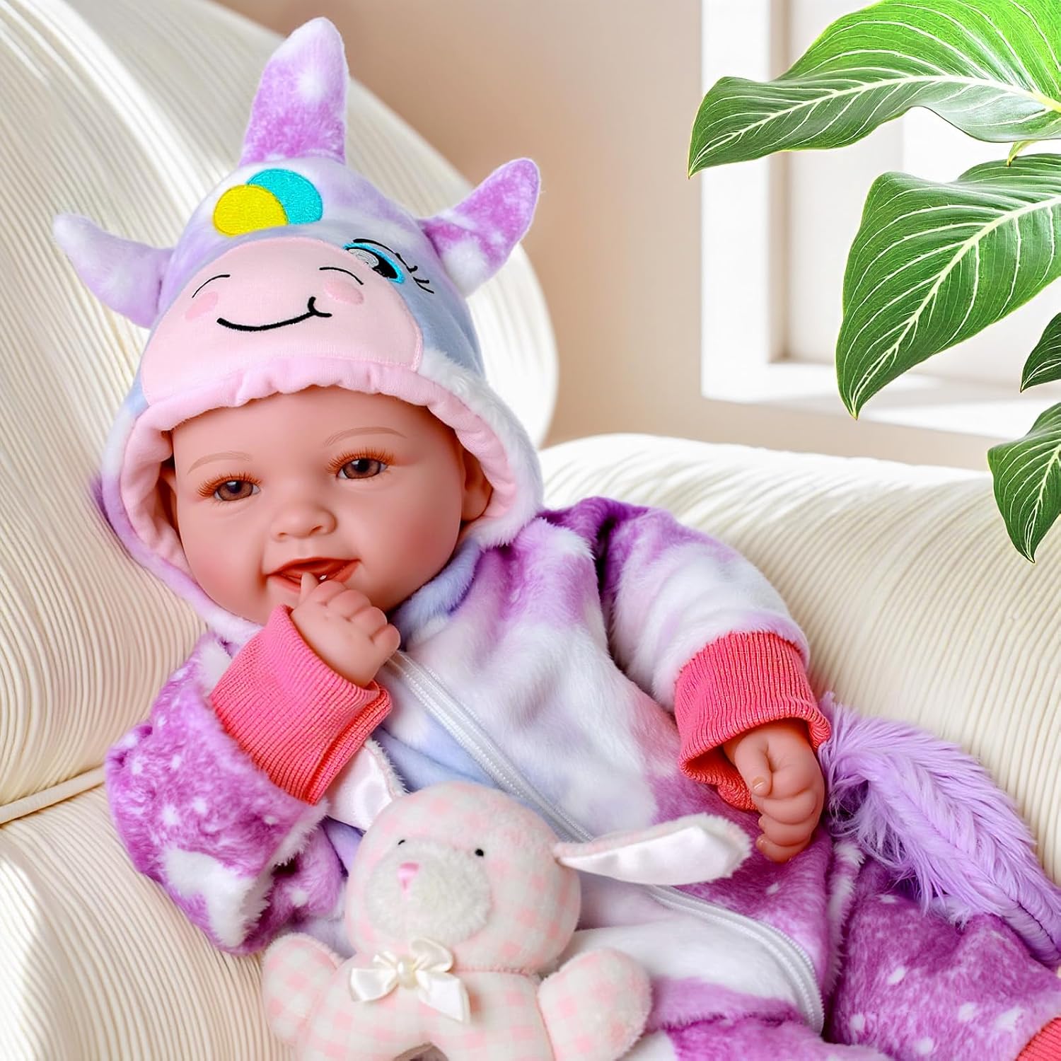 BABESIDE Lightweight Baby Doll Set – 15" Realistic Soft Doll for Girls, Easy to Carry & Hug – Pretend Play & Gift for Kids Age 3+