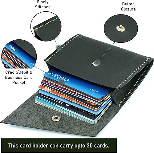 Miniatura 3 de The Antiq Tarjetero, funda para tarjetas, soporte para tarjetas de cuero, cartera minimalista hecha a mano, funda para tarjetas de crédito, funda de